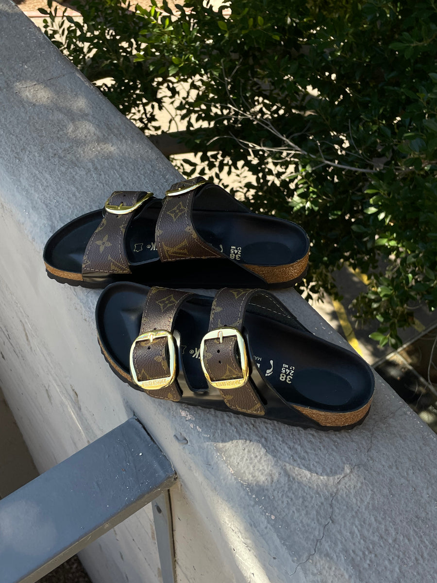 Gold Classic Brown Custom Birkenstocks – ONEtwelves
