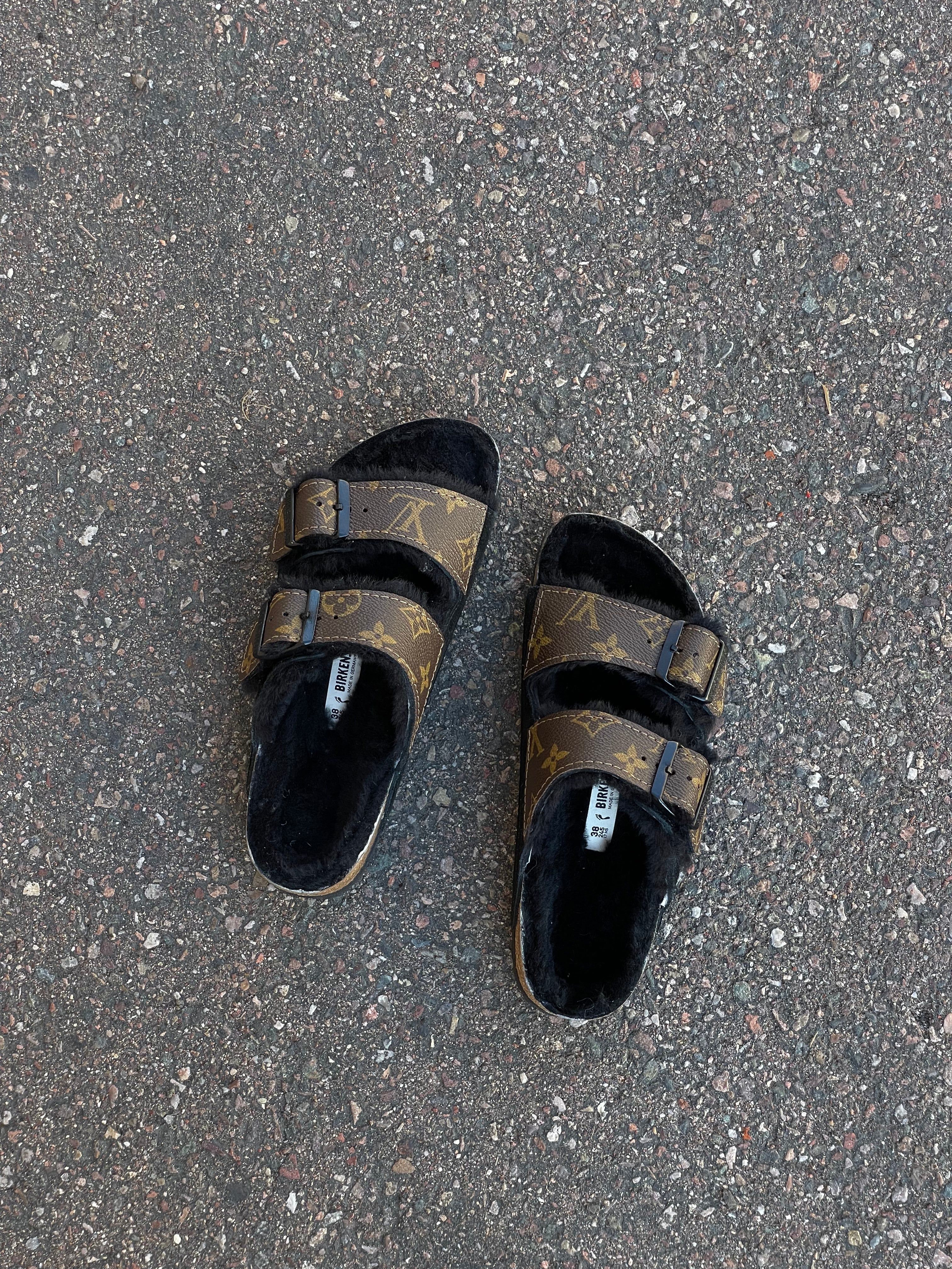 "Noir Teddy" Classic Brown Custom Birkenstocks