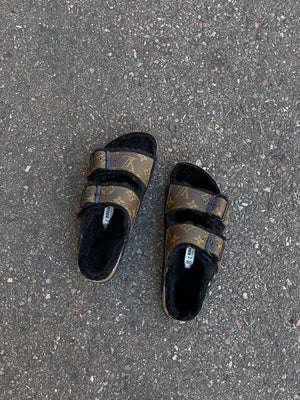 "Noir Teddy" Classic Brown Custom Birkenstocks