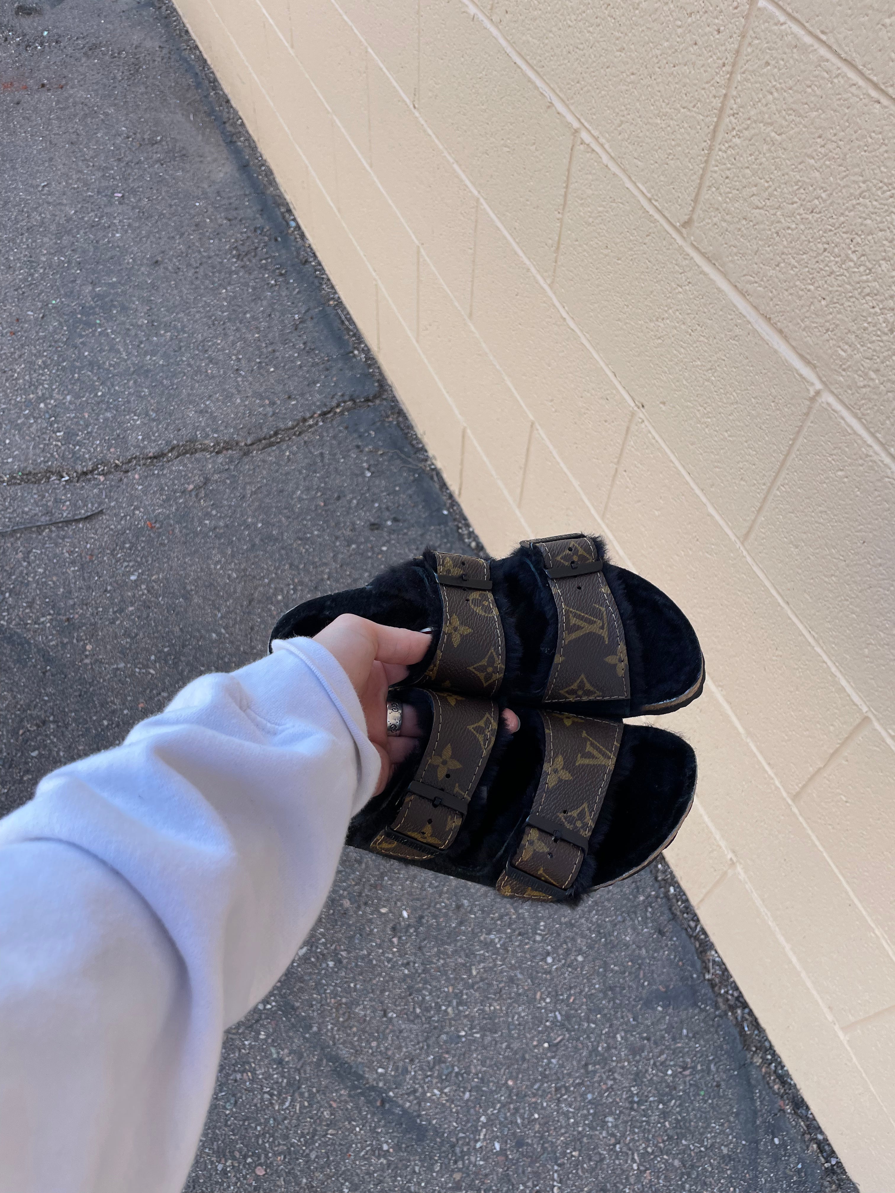 "Noir Teddy" Classic Brown Custom Birkenstocks