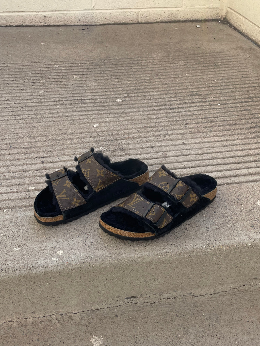 "Noir Teddy" Classic Brown Custom Birkenstocks