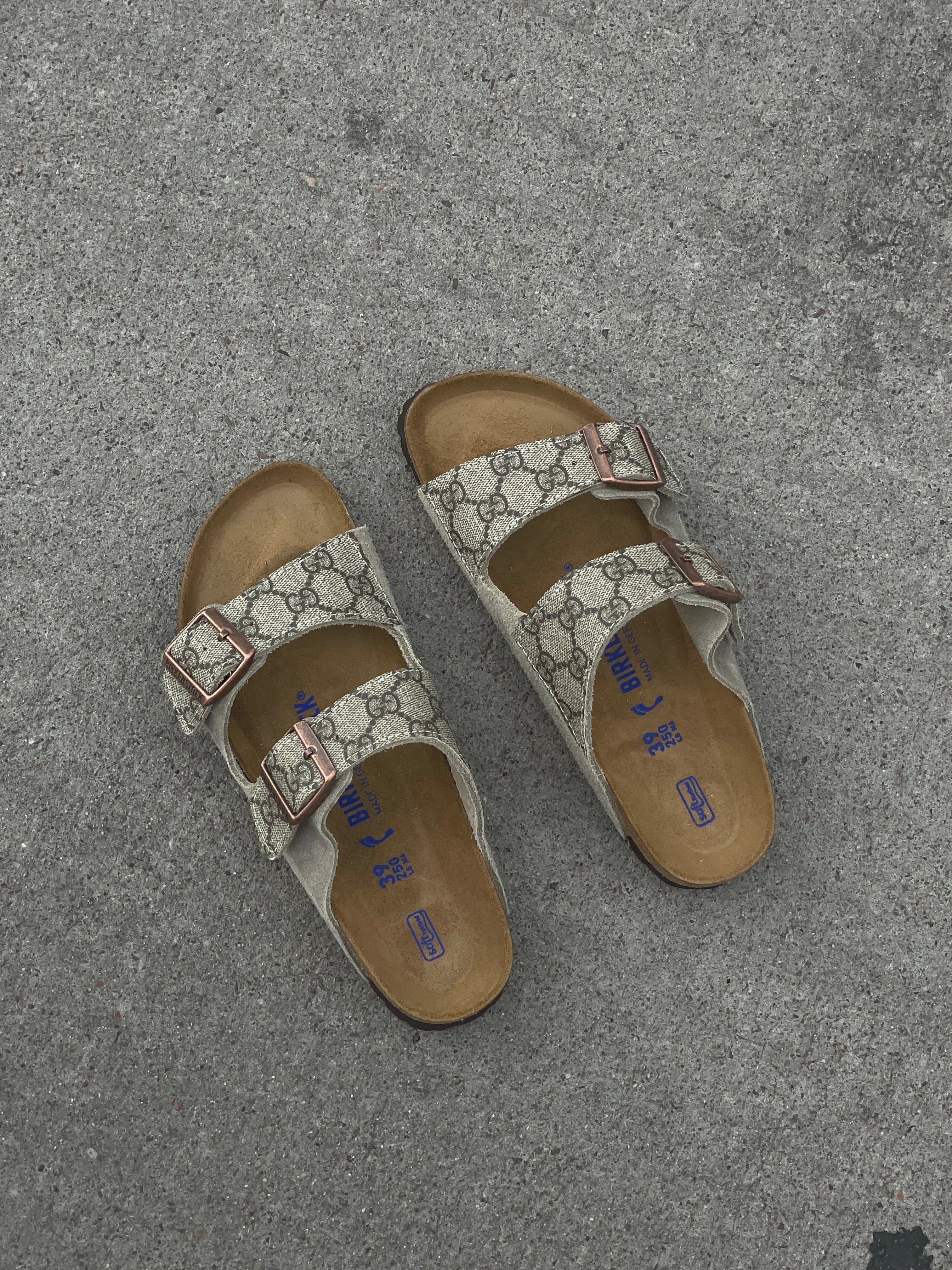 CUSTOM LV BIRKENSTOCK ARIZONA SANDALS 