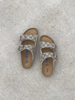 CUSTOM LV BIRKENSTOCK ARIZONA SANDALS 