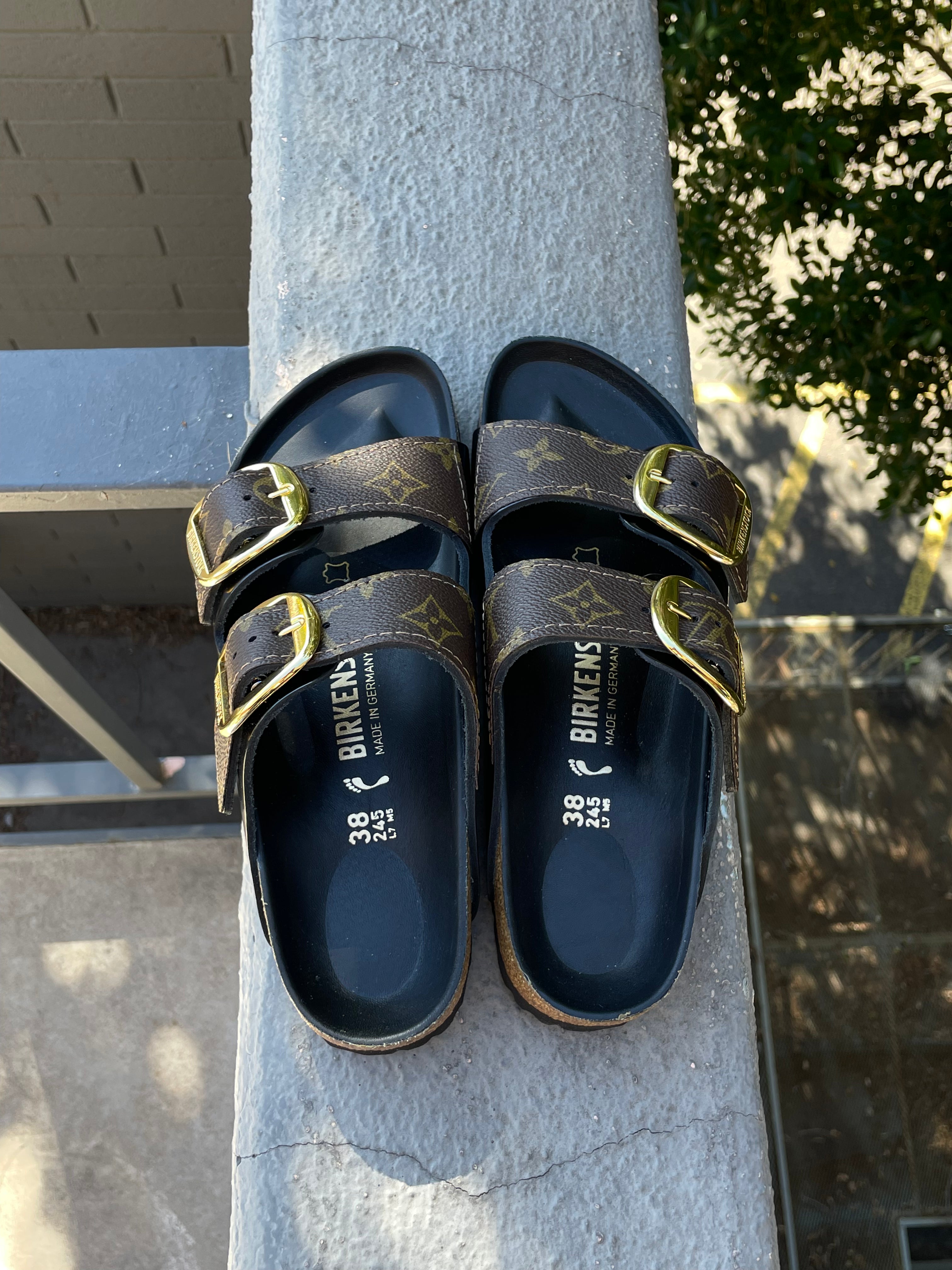 Gold Classic Brown Custom Birkenstocks – ONEtwelves