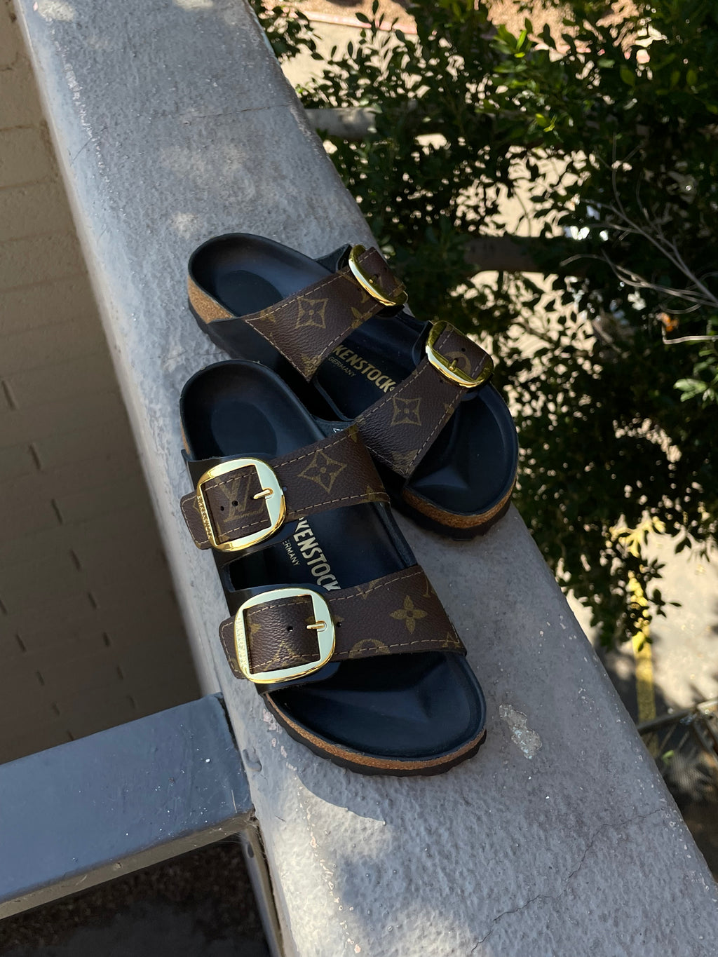 Birkenstock, Shoes, Up Cycled Louis Vuitton Birkenstocks